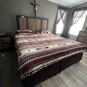 Southwest Aztec Sherpa Plush Fleece Blanket